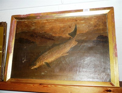 Lot 530 - Roland Knight framed oil on canvas of a fish