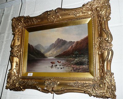 Lot 538 - A pair of gilt framed oils on canvas of cattle in a river, signed Clement Adams