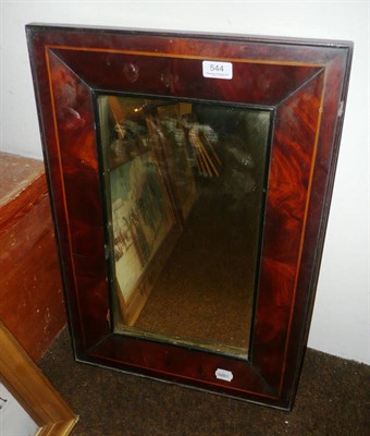 Lot 544 - 19th century inlaid mahogany mirror