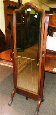 Lot 572 - A mahogany cheval mirror