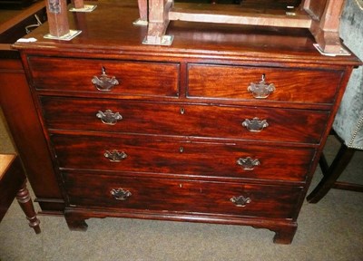 Lot 605 - Georgian mahogany four height chest of drawers