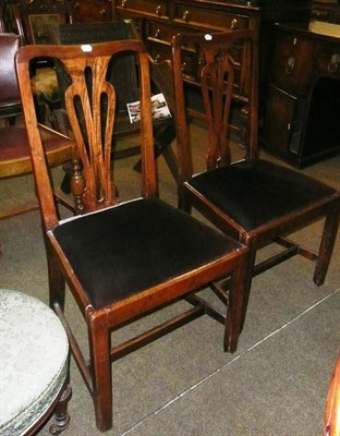 Lot 636 - Pair of 18th century fruitwood country side chairs