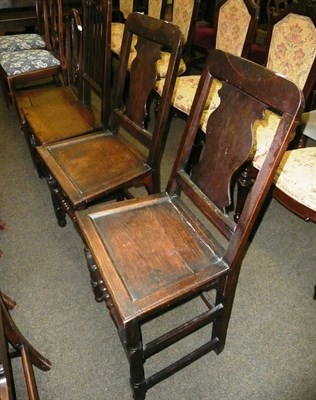 Lot 645 - Four 18th century provincial chairs with bordered seats