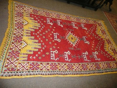 Lot 652 - Moroccan Berber rug, the tomato field with zoomorphic devices