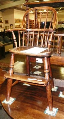 Lot 665 - 19th century ash and elm child's Windsor chair and original receipt