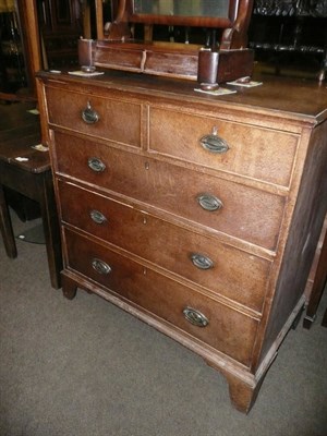 Lot 671 - Oak chest of drawers