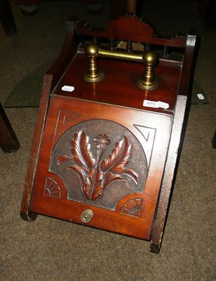 Lot 675 - Victorian mahogany coal box