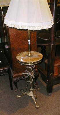 Lot 683 - Brass standard lamp and another similar