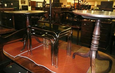 Lot 685 - Two occasional tables and a nest of tables