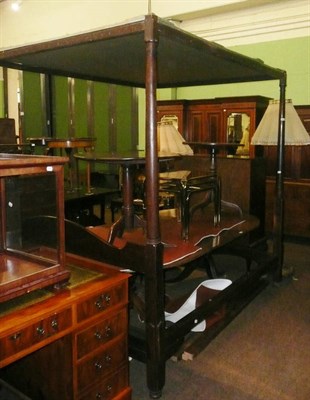 Lot 687 - Oak four poster bed