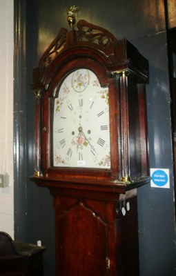 Lot 691 - Oak cased longcase clock