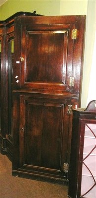 Lot 693 - Oak corner cupboard