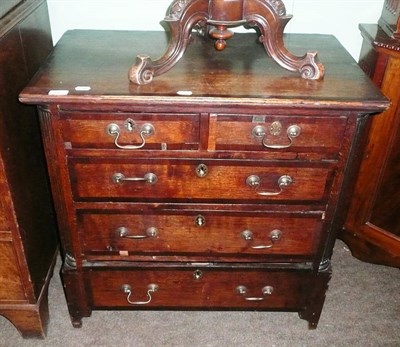 Lot 697 - An 18th century oak and mahogany cross banded small chest