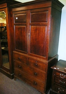 Lot 699 - Small oak press/cupboard