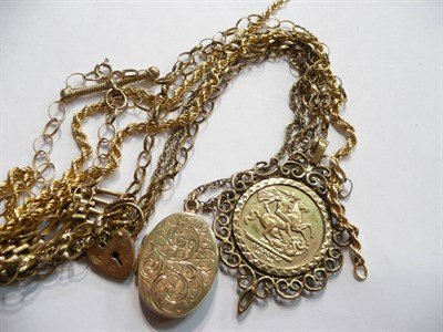 Lot 78 - Four chains and three bracelets