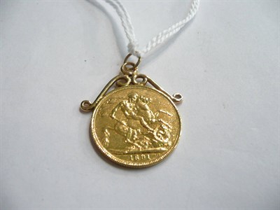 Lot 99 - An 1891 full sovereign mounted as a pendant