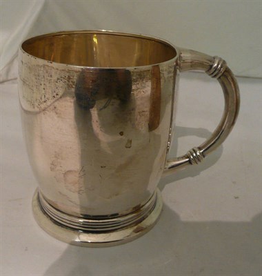 Lot 119 - Art Deco shaped silver pint mug, Sheffield