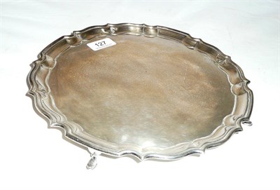 Lot 127 - Silver salver, Birmingham assay, 16oz