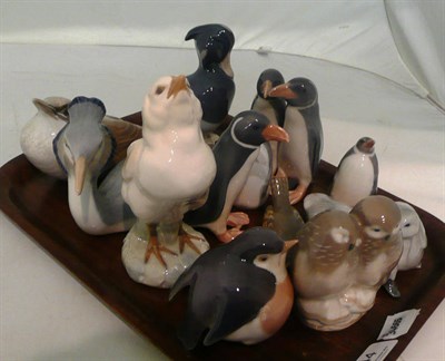 Lot 144 - A tray of Royal Copenhagen birds (12)