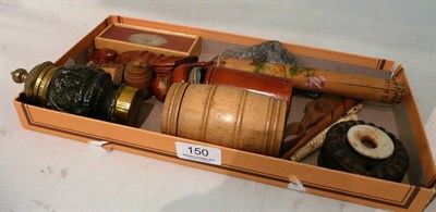 Lot 150 - Mixed collectable's including two Stanhopes, inkwell, ink bottle, etc