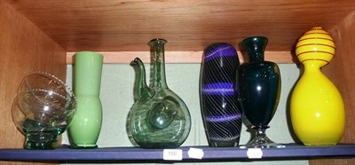 Lot 156 - Shelf of assorted modern glassware etc