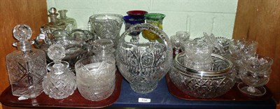 Lot 158 - Quantity of glass including a Georgian decanter