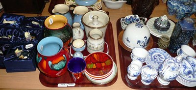 Lot 179 - Three trays of decorative ceramics including Old Tupton Ware, Villeroy and Bosch Dresden design...