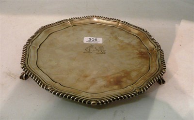 Lot 205 - Silver salver, London assay, 20oz