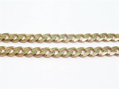 Lot 242 - A 9 carat gold curb necklace