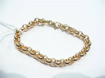 Lot 259 - A 9 carat gold belcher bracelet