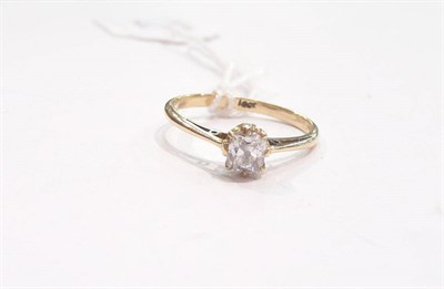 Lot 271 - A diamond solitaire ring, an old cut diamond 0.40 carat approximately