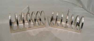 Lot 319 - A pair of Silver toast-racks, Sheffield 1938