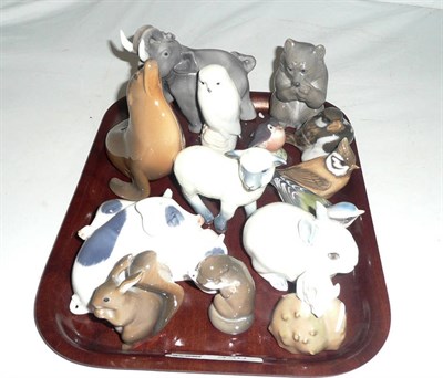 Lot 330 - A tray of Royal Copenhagen animals (15)