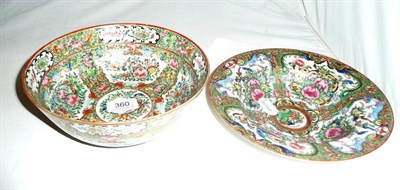 Lot 360 - Canton dish and a Canton bowl