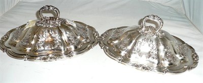 Lot 387 - A pair of Victorian electroplated vegetable dishes