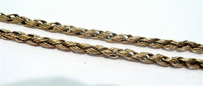 Lot 405 - A 9 carat gold muff chain