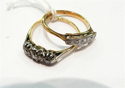 Lot 427 - Two 18 carat gold rings