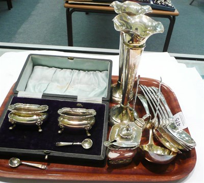 Lot 475 - A quantity of small silver including cutlery, vases, etc