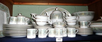 Lot 480 - A quantity of Wedgwood Gold Columbia (Sage Green) dinner wares and tea wares