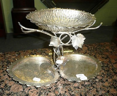 Lot 485 - A silver plated centrepiece