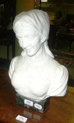 Lot 489 - 20th century Italian marble bust of an old lady signed Combi