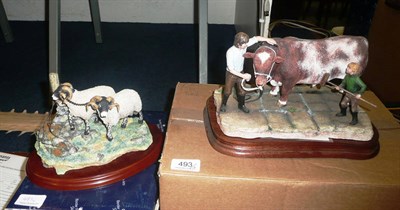 Lot 493 - Border Fine Arts 'Getting Ready For The Show' with box and certificate and 'Bolted' with box