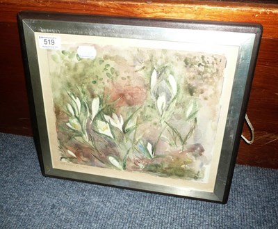 Lot 519 - Watercolour of crocuses by Norman Adams