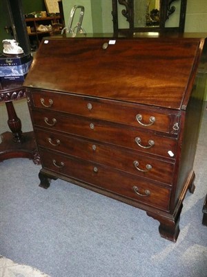 Lot 569 - Georgian mahogany bureau