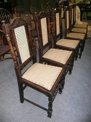 Lot 574 - Set of six caned chairs