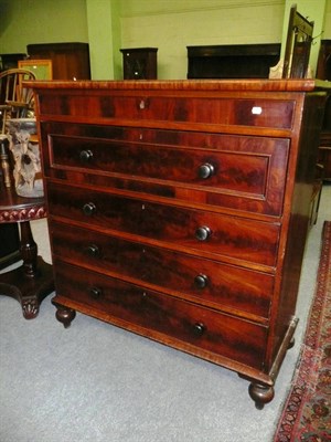 Lot 607 - Victorian mahogany five height chest of drawers