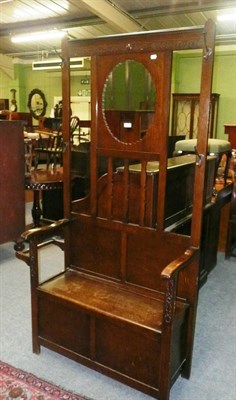 Lot 615 - Oak hall stand