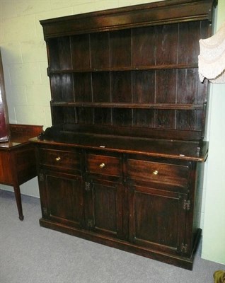 Lot 617 - Oak dresser and rack