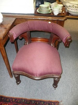 Lot 648 - Victorian upholstered mahogany tub chair