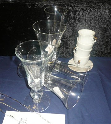 Lot 1034 - Set of glassware including approximately, fourty Champagne glasses (2 boxes), fourty wine...